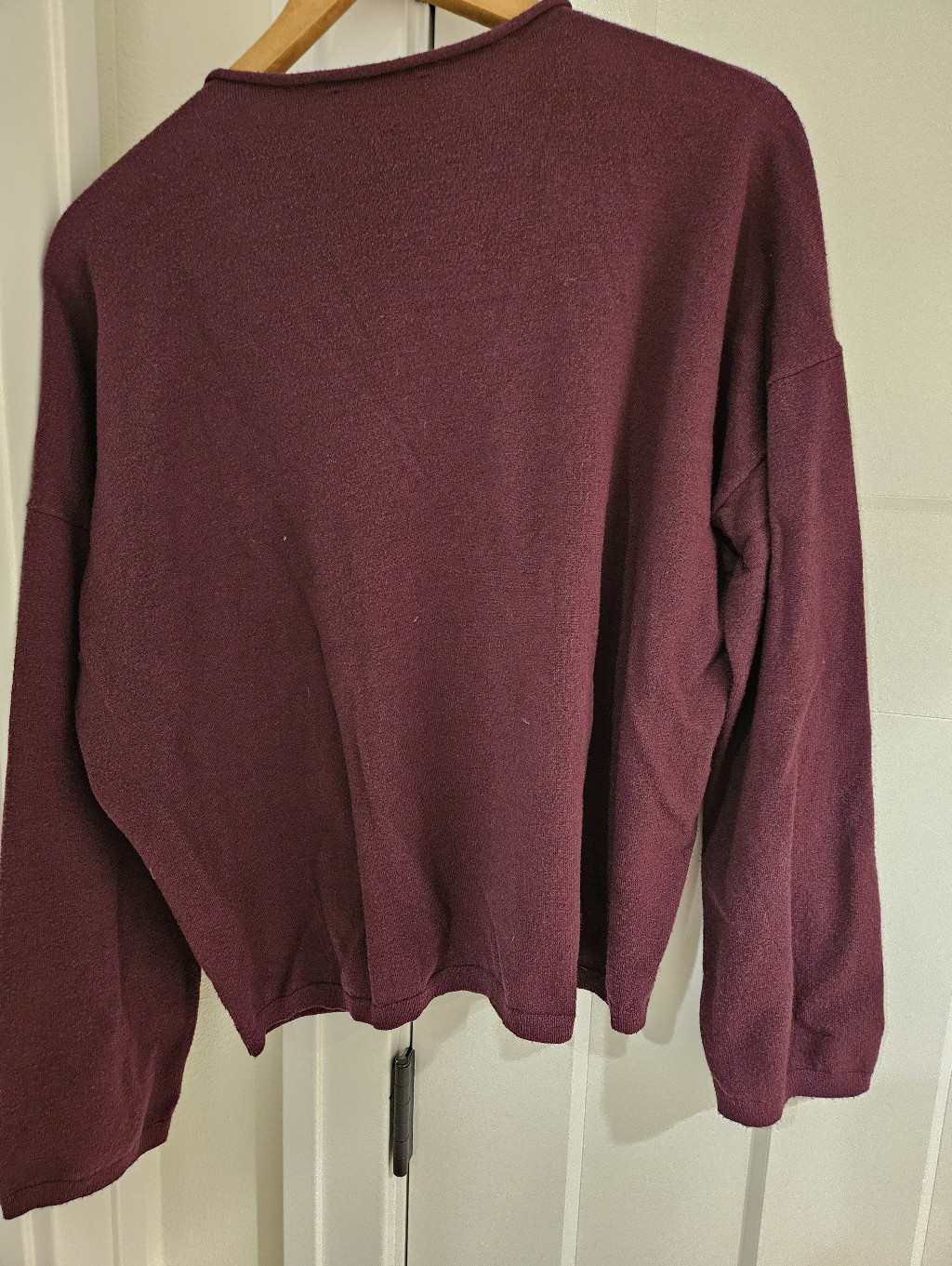 Ann Taylor Burgundy Crewneck Sweater - Simple Pullover — image 2 of 4